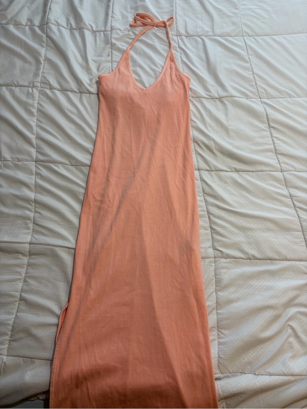 Old Navy Peach Halter Midi Dress